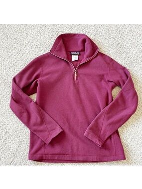 Patagonia Synchilla Jacket Womens Sz XS Plum 1/4 Zip Pullover Fleece Lightweight